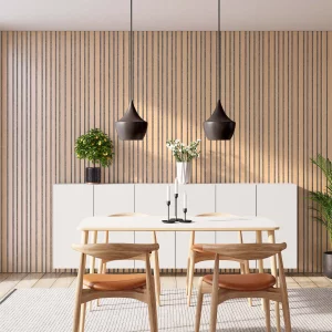 Barcode Diamond Oak with Grey Recosilent in dining room