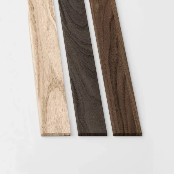 ThinRibbon avslutningslister - White Diamond Oak, Cottage Oak och Macchiato Walnut 48 mm